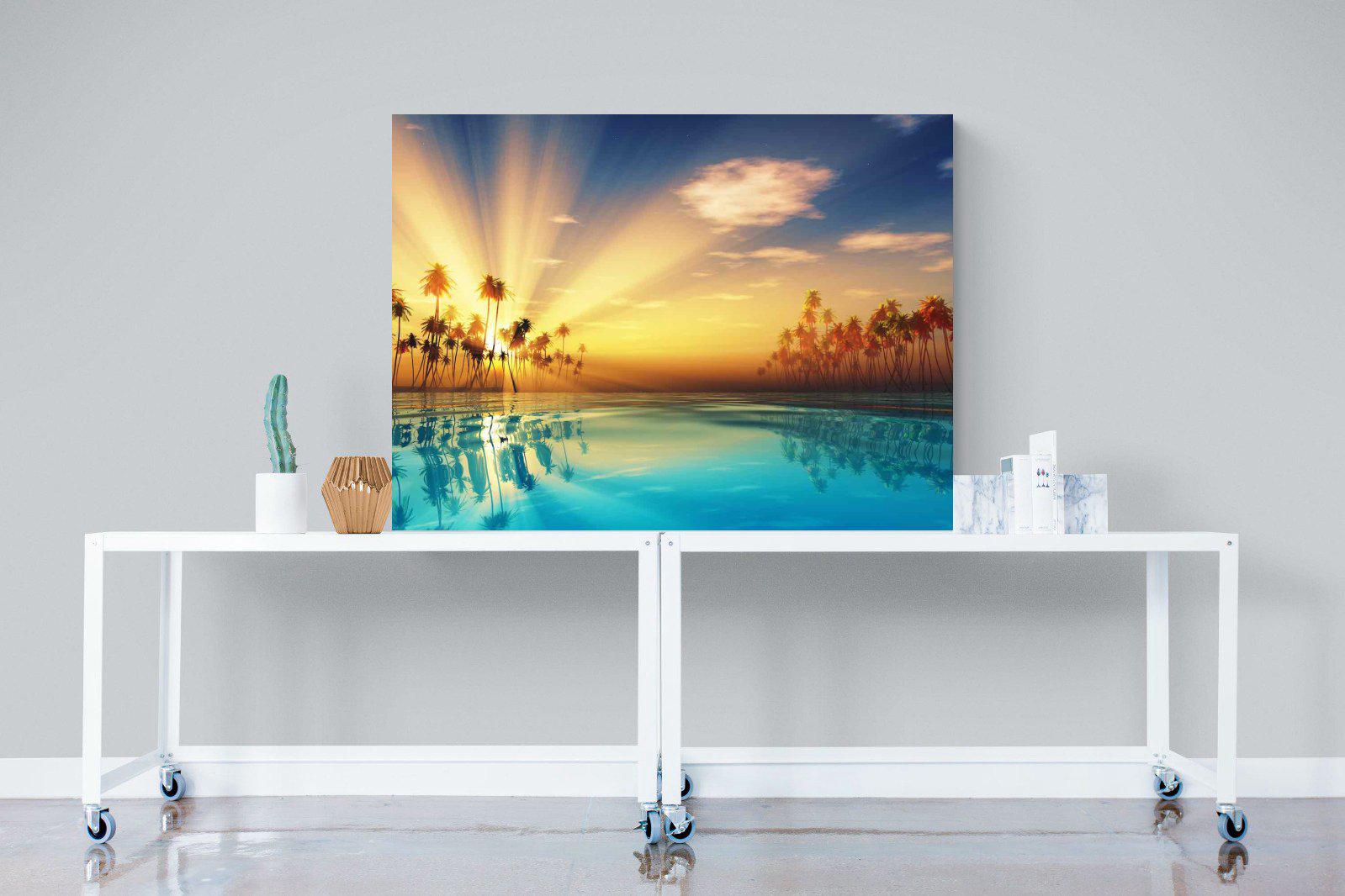 Sun Rays-Wall_Art-120 x 90cm-Mounted Canvas-No Frame-Pixalot