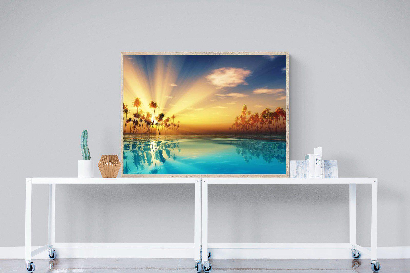 Sun Rays-Wall_Art-120 x 90cm-Mounted Canvas-Wood-Pixalot