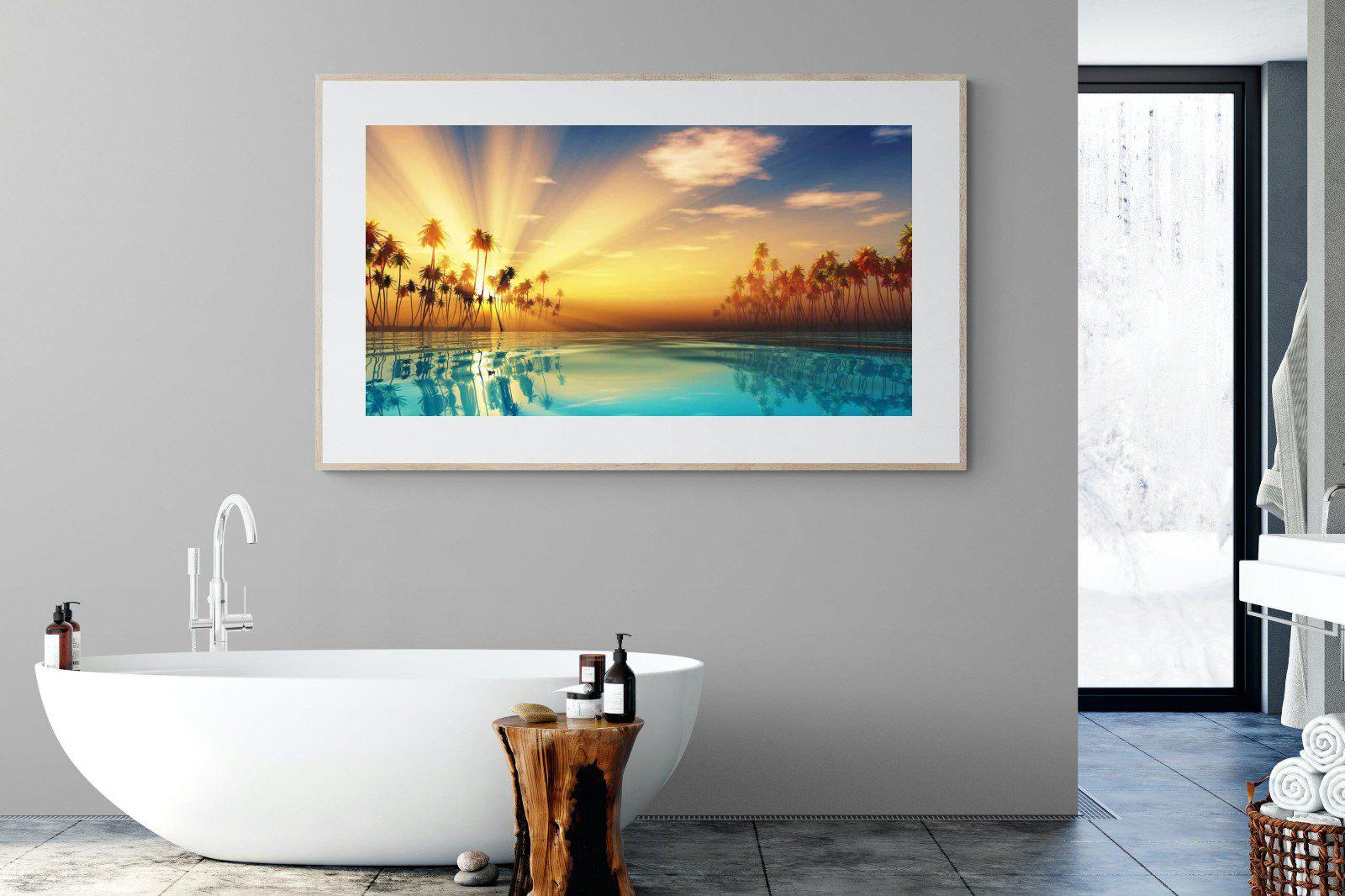 Sun Rays-Wall_Art-180 x 110cm-Framed Print-Wood-Pixalot