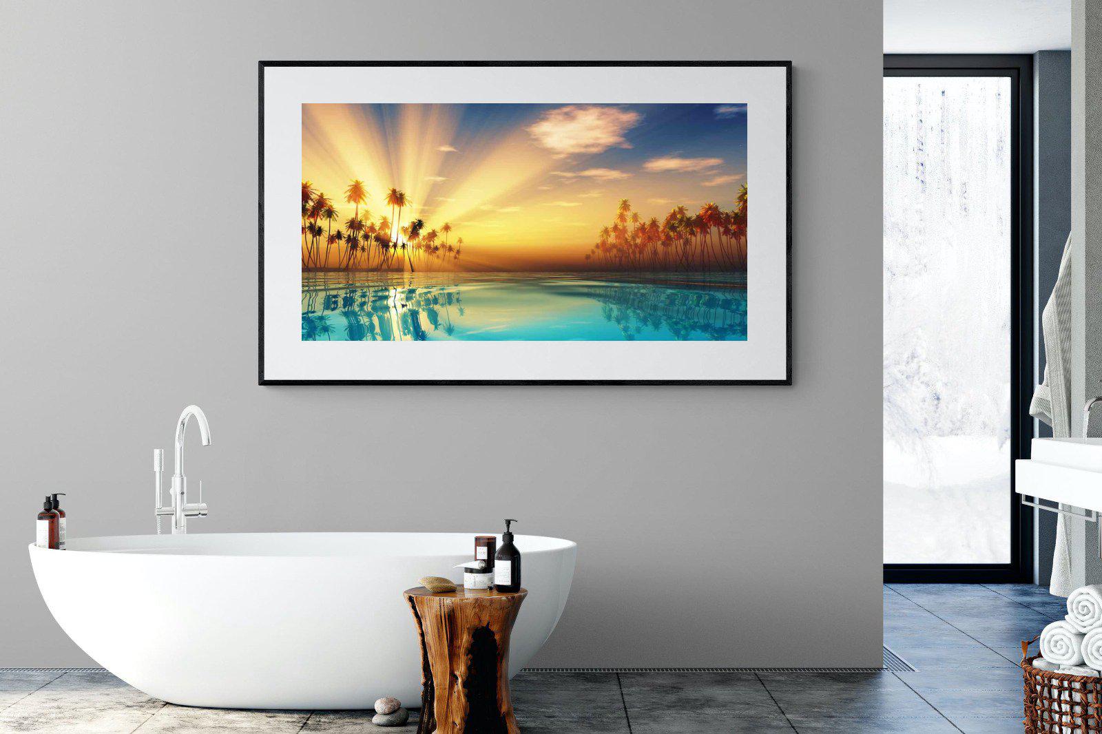 Sun Rays-Wall_Art-180 x 110cm-Framed Print-Black-Pixalot