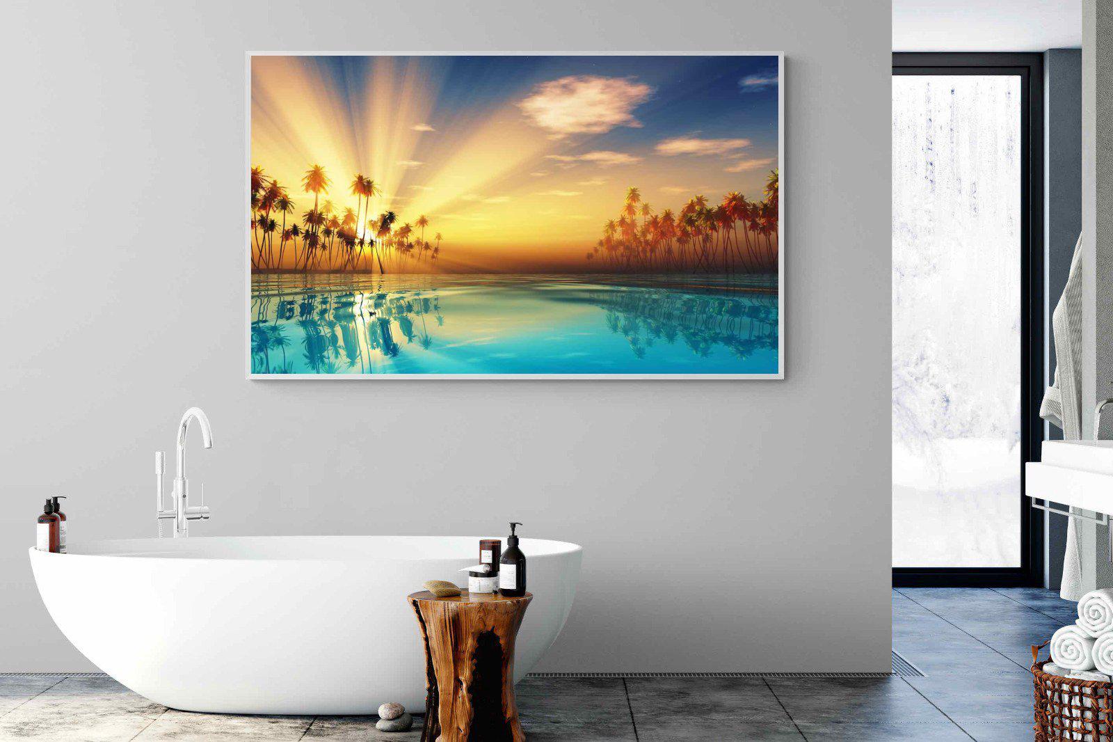 Sun Rays-Wall_Art-180 x 110cm-Mounted Canvas-White-Pixalot
