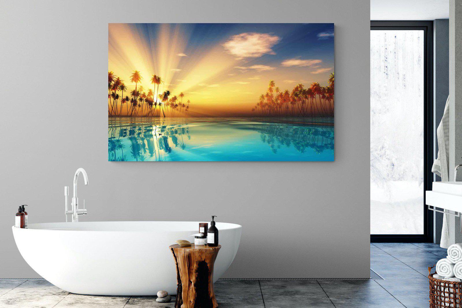 Sun Rays-Wall_Art-180 x 110cm-Mounted Canvas-No Frame-Pixalot
