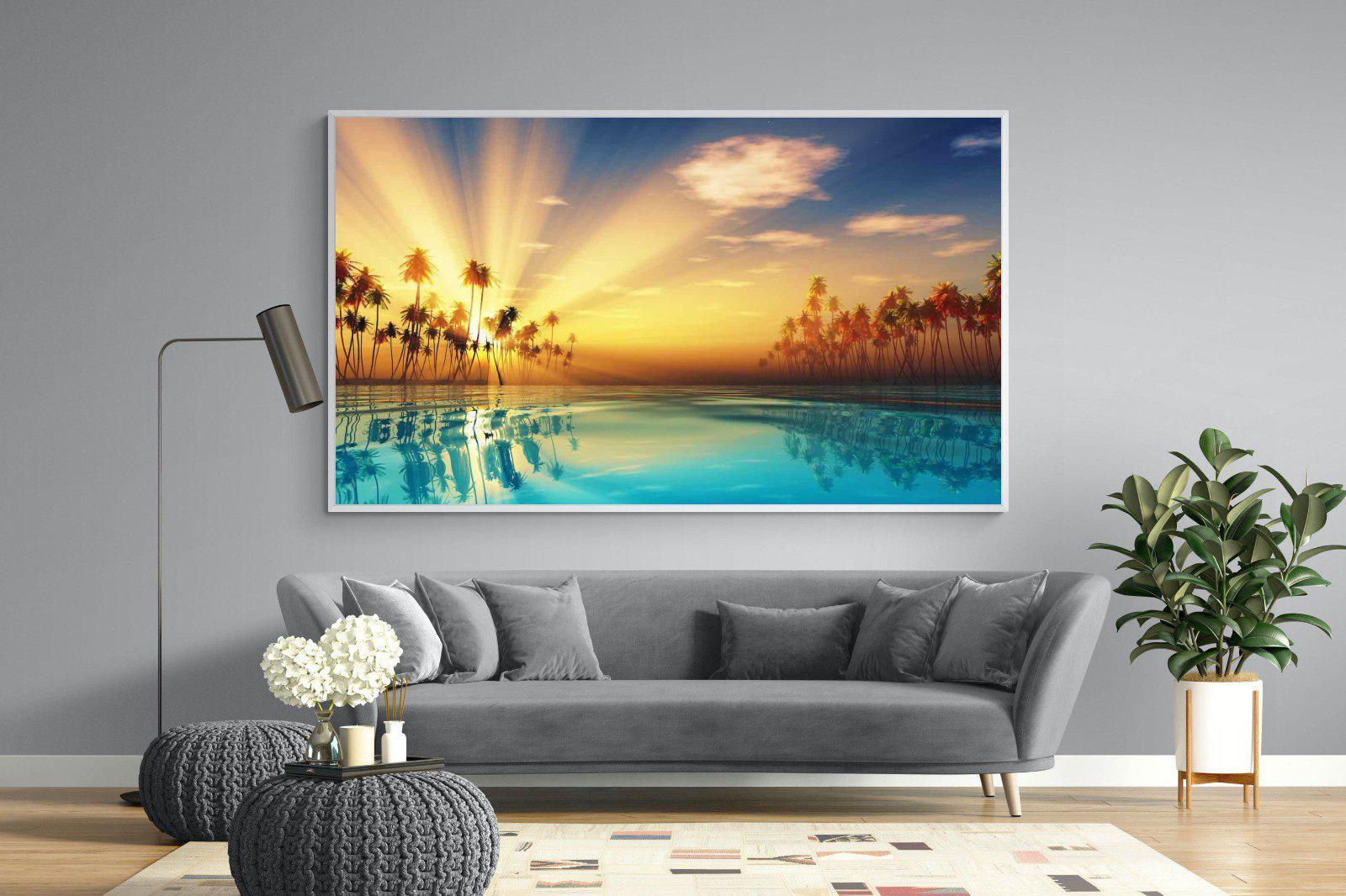 Sun Rays-Wall_Art-220 x 130cm-Mounted Canvas-White-Pixalot