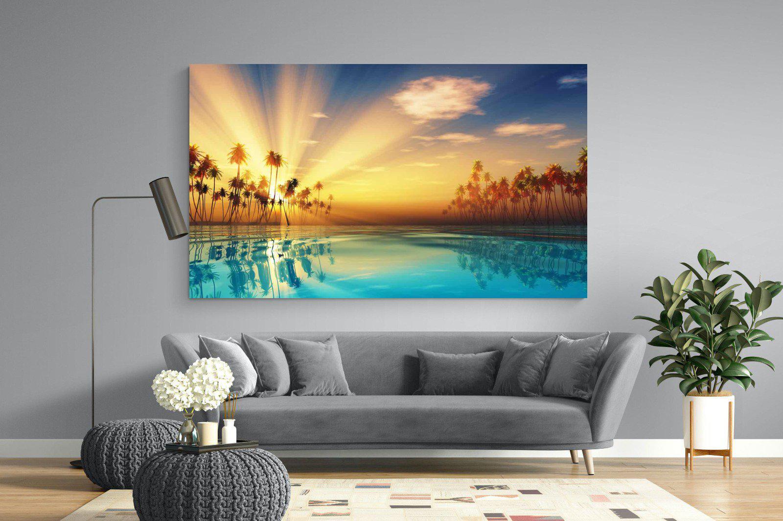 Sun Rays-Wall_Art-220 x 130cm-Mounted Canvas-No Frame-Pixalot