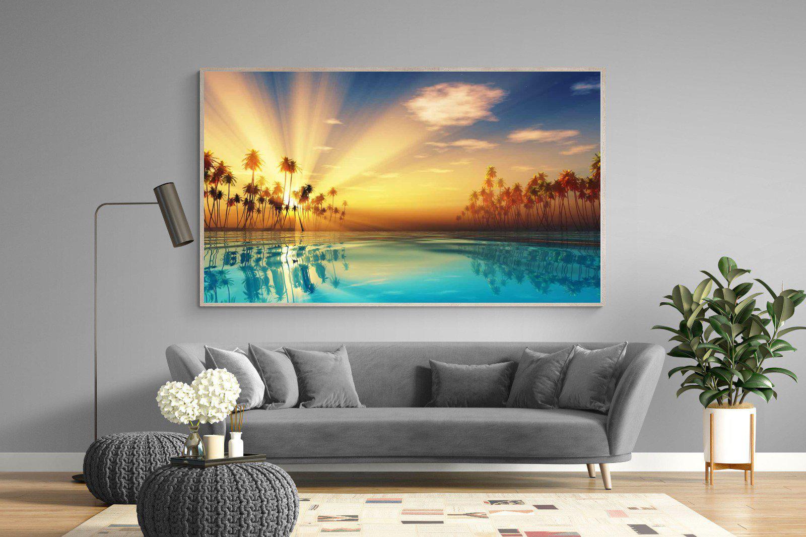 Sun Rays-Wall_Art-220 x 130cm-Mounted Canvas-Wood-Pixalot