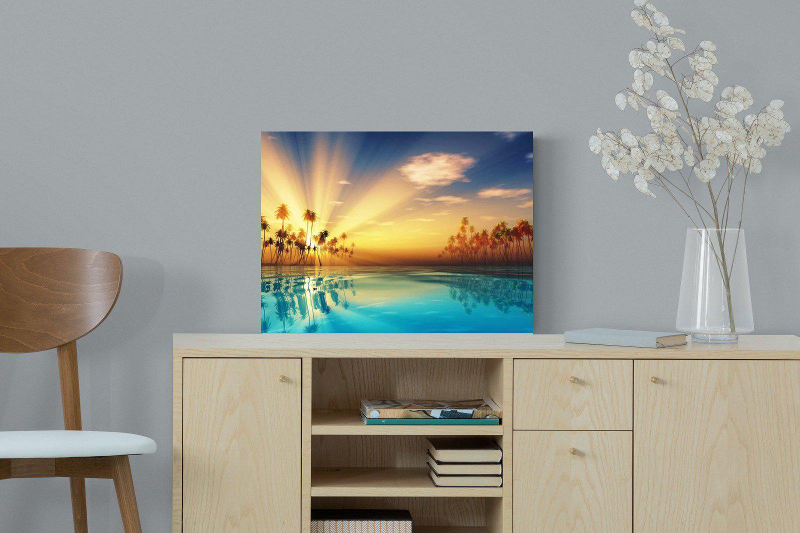 Sun Rays-Wall_Art-60 x 45cm-Mounted Canvas-No Frame-Pixalot