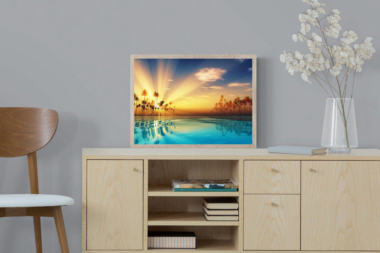 Sun Rays-Wall_Art-60 x 45cm-Mounted Canvas-Wood-Pixalot