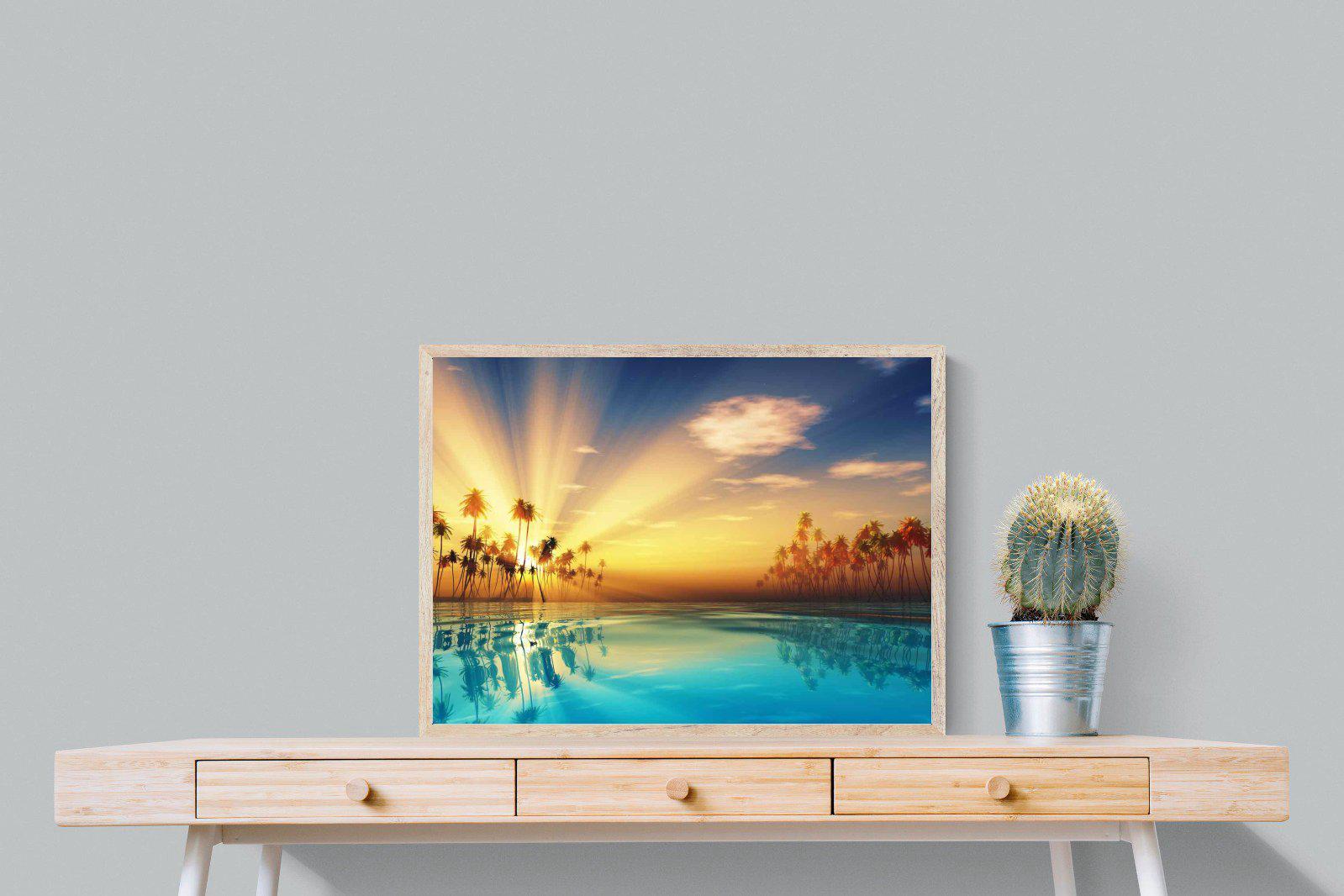 Sun Rays-Wall_Art-80 x 60cm-Mounted Canvas-Wood-Pixalot