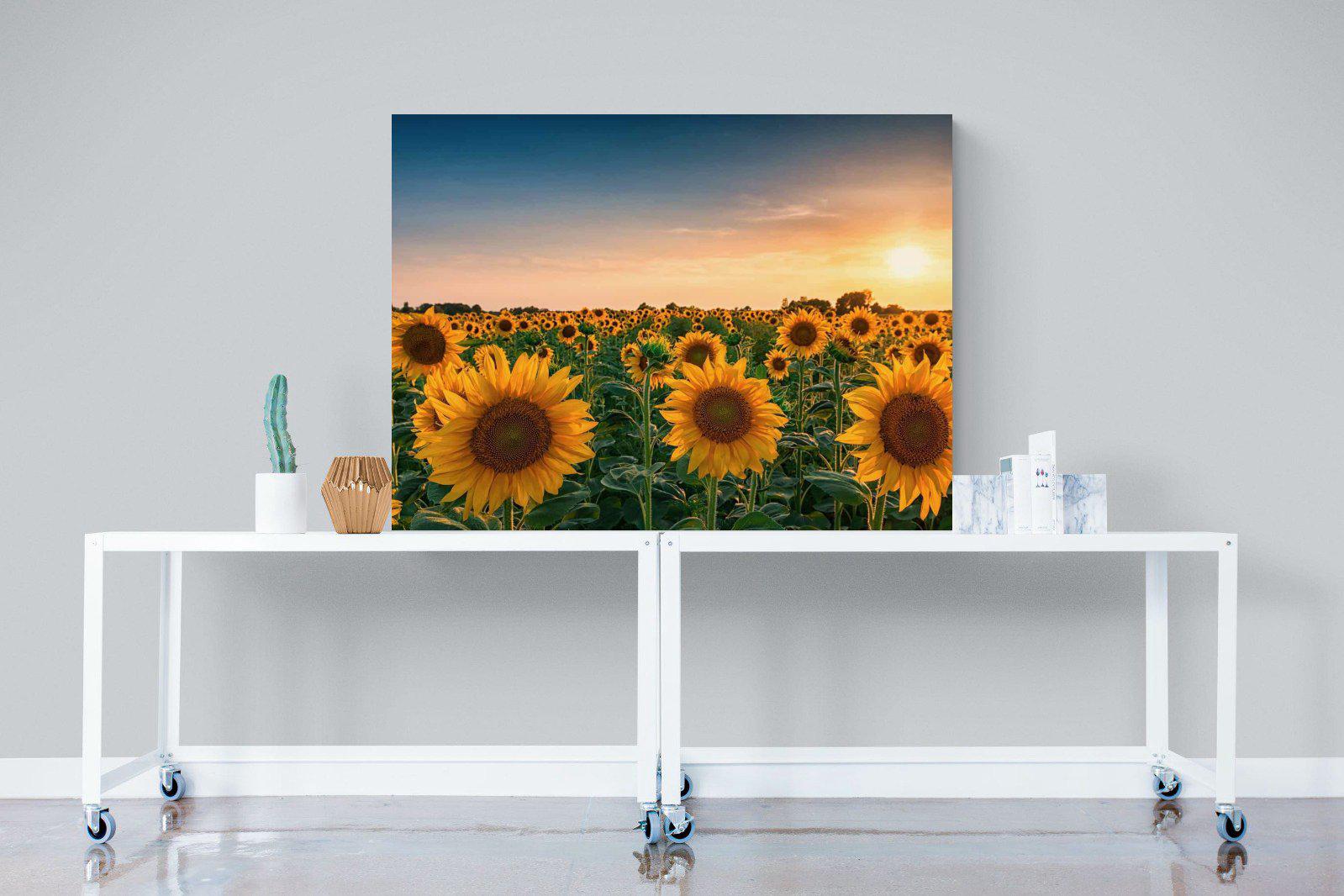 Sunflowers-Wall_Art-120 x 90cm-Mounted Canvas-No Frame-Pixalot