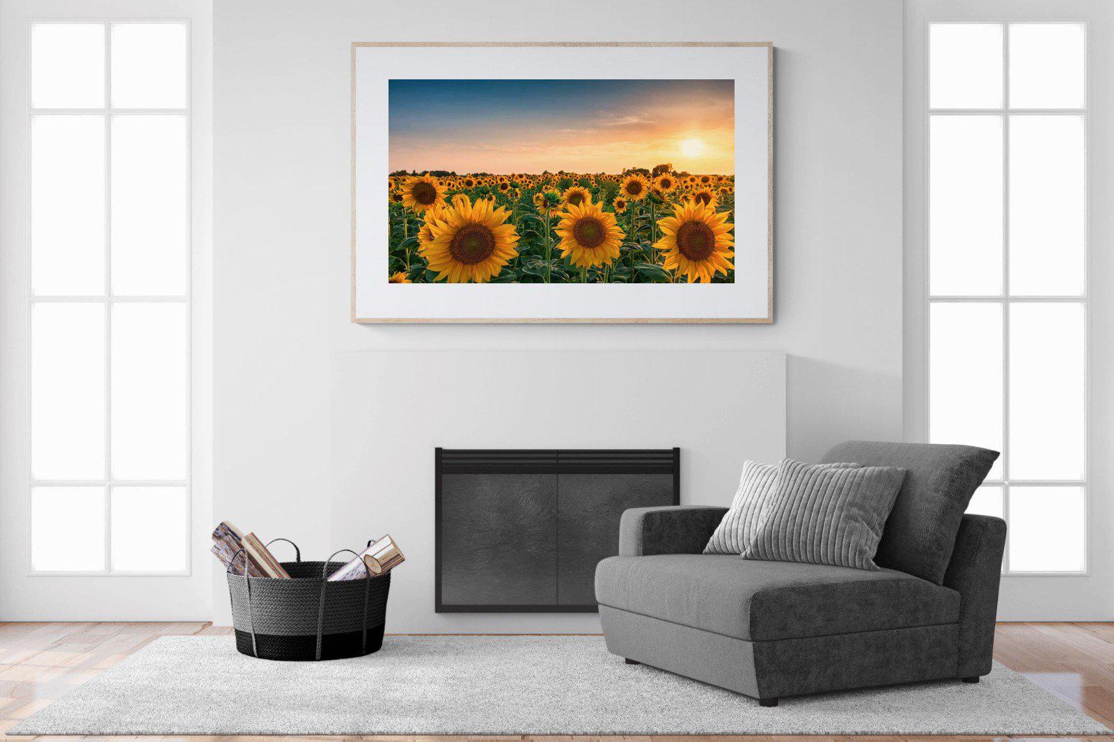 Sunflowers-Wall_Art-150 x 100cm-Framed Print-Wood-Pixalot