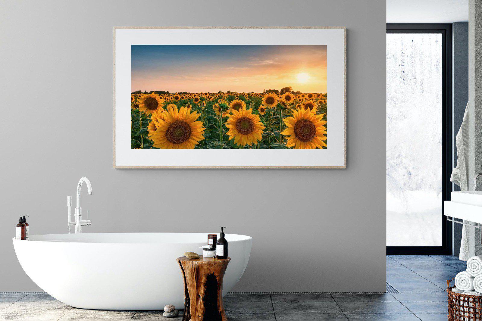 Sunflowers-Wall_Art-180 x 110cm-Framed Print-Wood-Pixalot