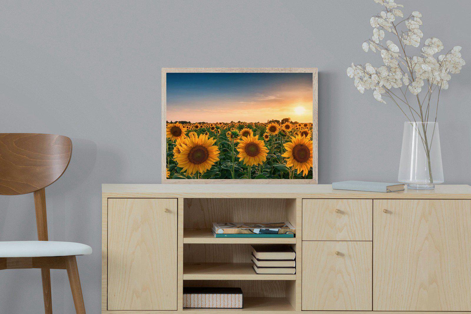 Sunflowers-Wall_Art-60 x 45cm-Mounted Canvas-Wood-Pixalot