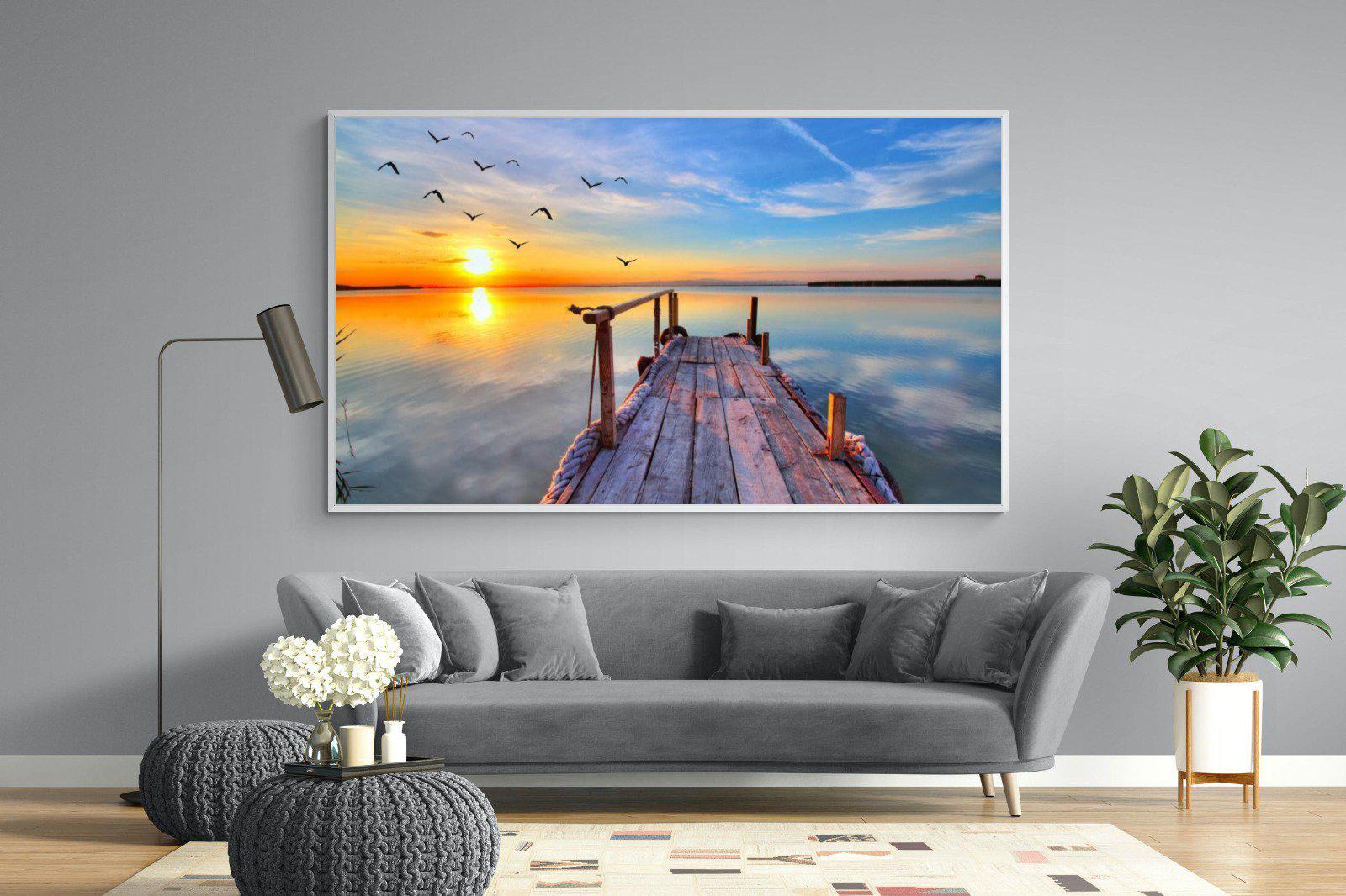 Sunrise Jetty-Wall_Art-220 x 130cm-Mounted Canvas-White-Pixalot