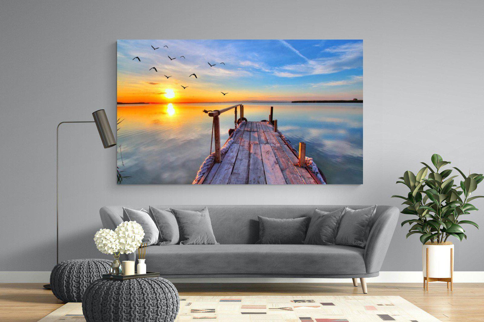Sunrise Jetty-Wall_Art-220 x 130cm-Mounted Canvas-No Frame-Pixalot