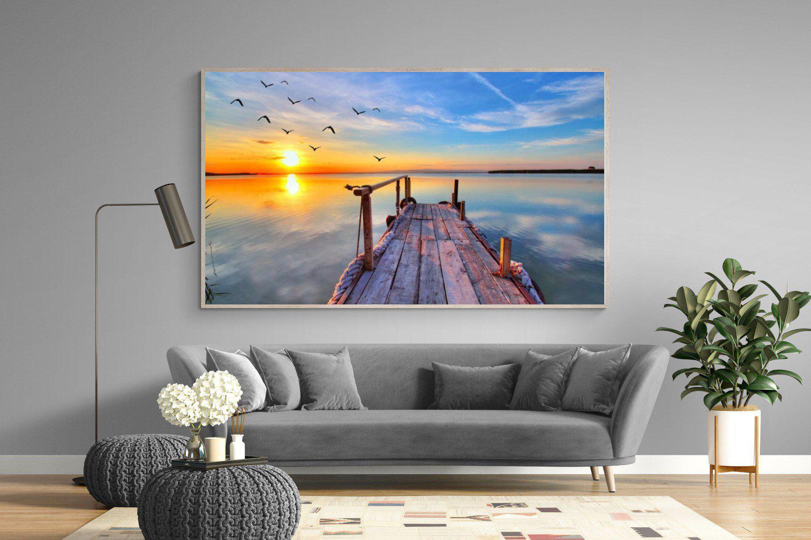 Sunrise Jetty-Wall_Art-220 x 130cm-Mounted Canvas-Wood-Pixalot