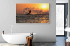 Sunset Kitesurf-Wall_Art-180 x 110cm-Mounted Canvas-White-Pixalot