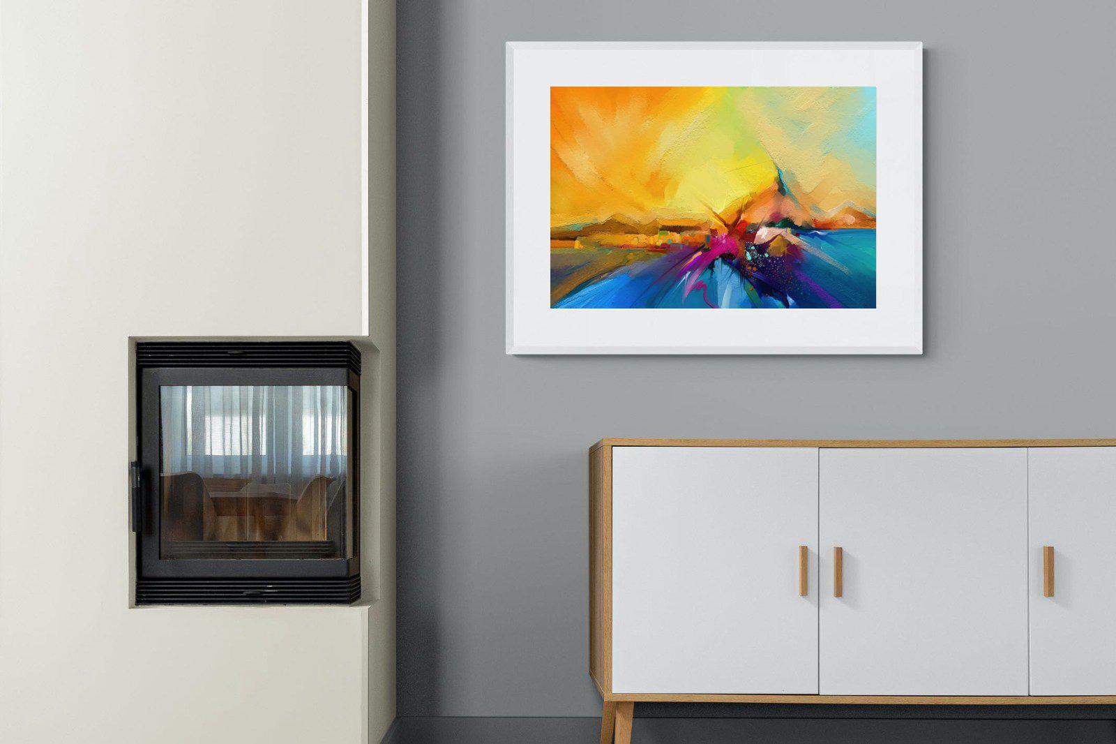 Sunset Vision-Wall_Art-100 x 75cm-Framed Print-White-Pixalot