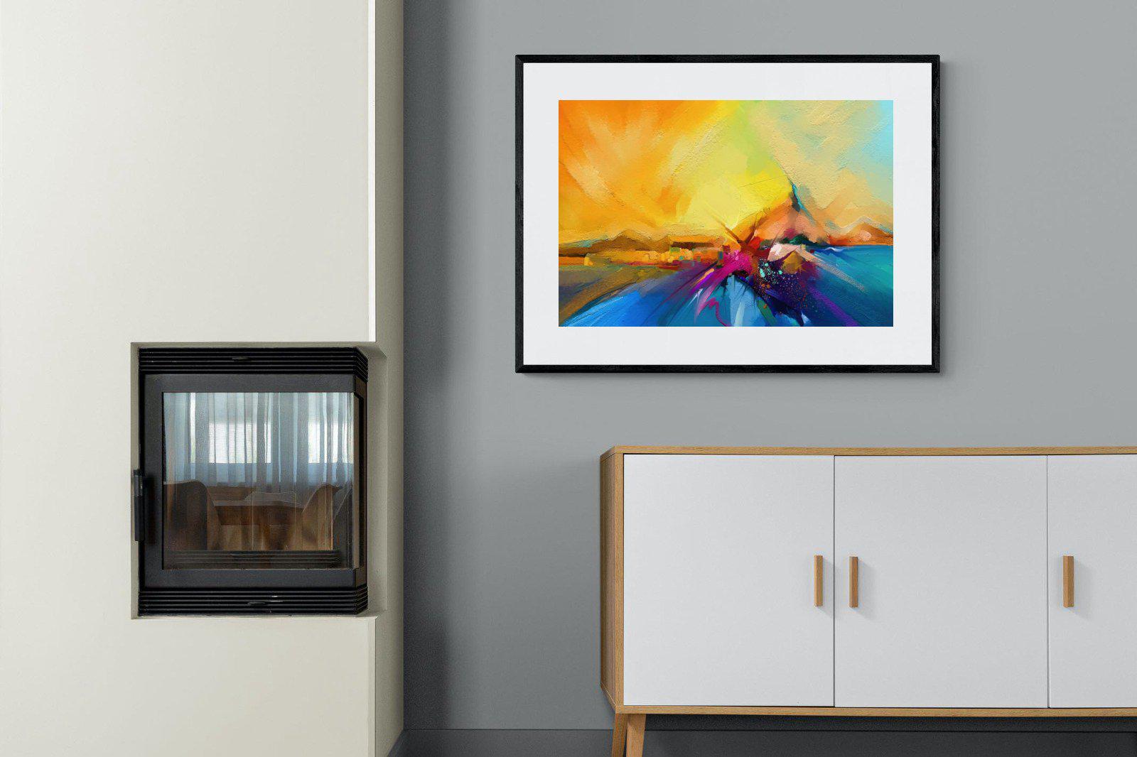 Sunset Vision-Wall_Art-100 x 75cm-Framed Print-Black-Pixalot