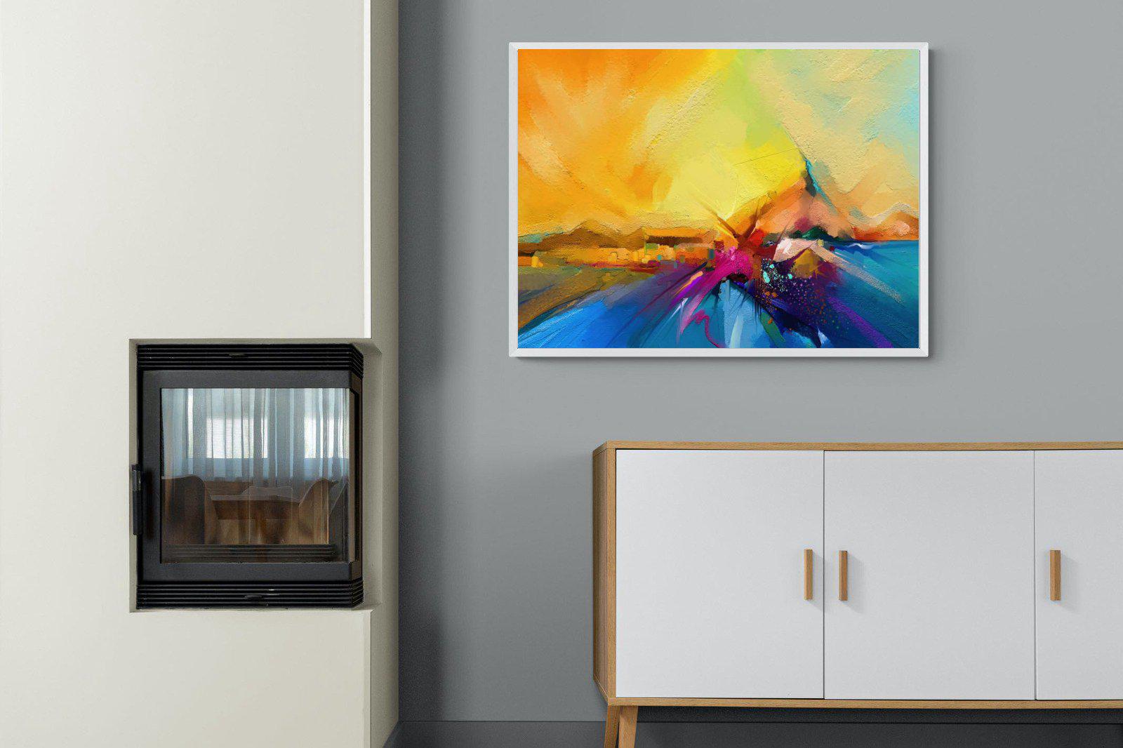 Sunset Vision-Wall_Art-100 x 75cm-Mounted Canvas-White-Pixalot