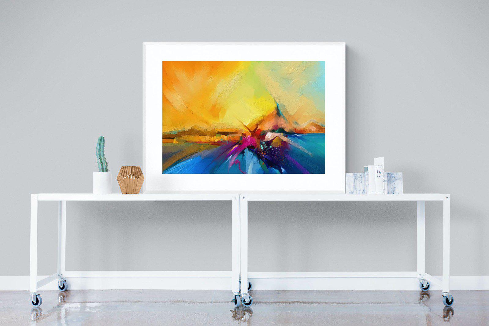 Sunset Vision-Wall_Art-120 x 90cm-Framed Print-White-Pixalot