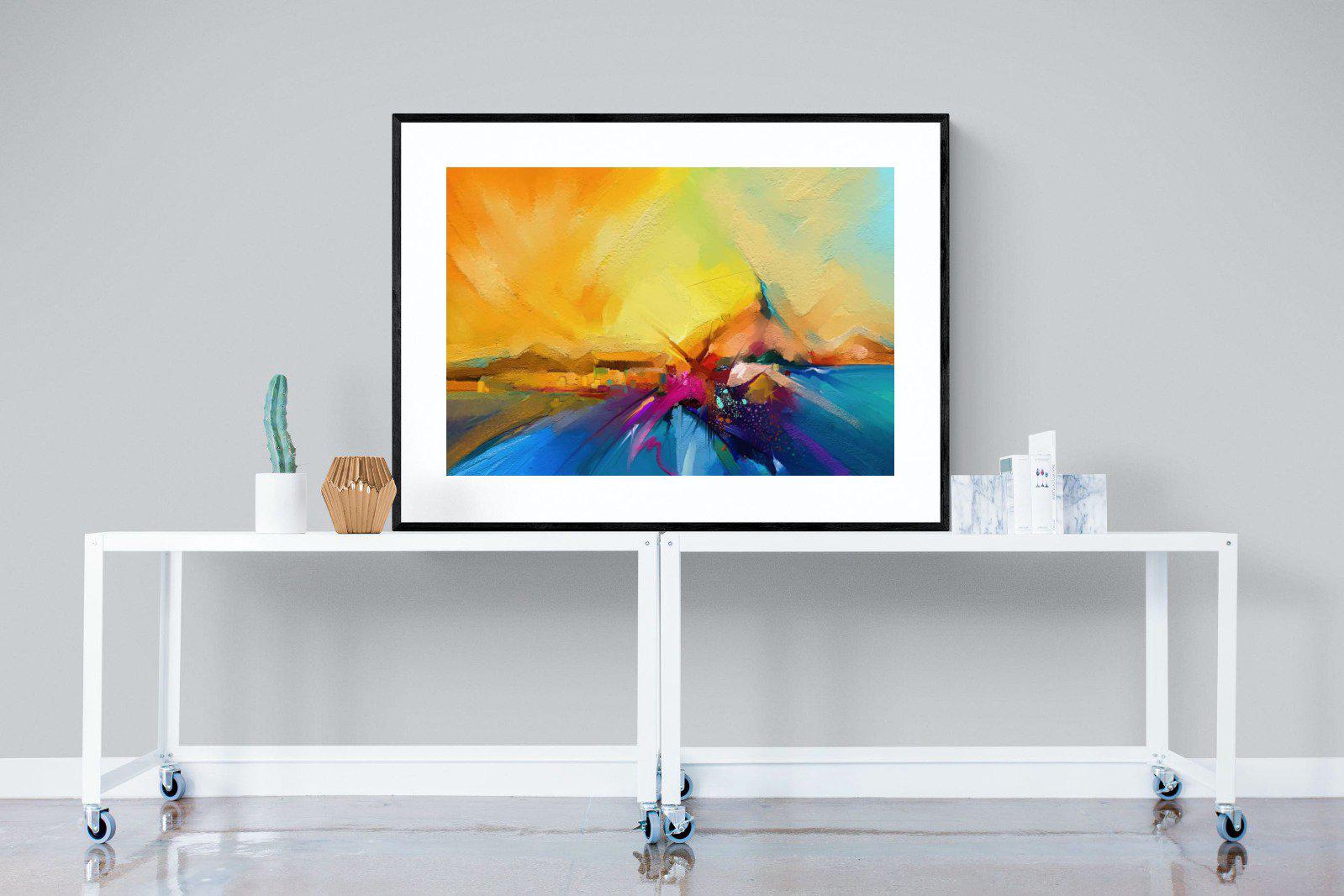 Sunset Vision-Wall_Art-120 x 90cm-Framed Print-Black-Pixalot