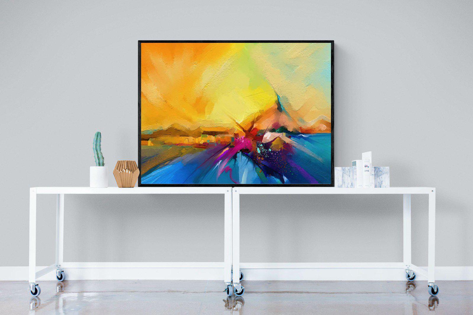 Sunset Vision-Wall_Art-120 x 90cm-Mounted Canvas-Black-Pixalot