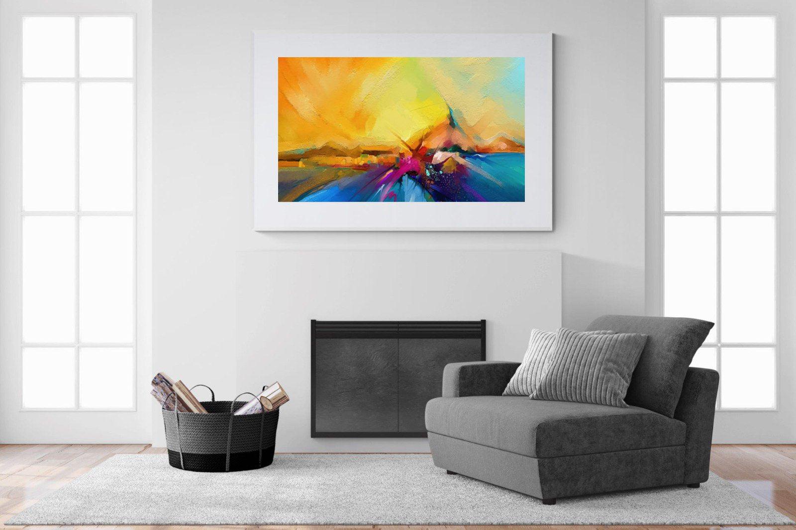 Sunset Vision-Wall_Art-150 x 100cm-Framed Print-White-Pixalot