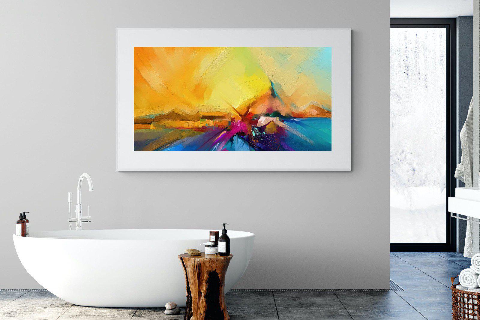 Sunset Vision-Wall_Art-180 x 110cm-Framed Print-White-Pixalot
