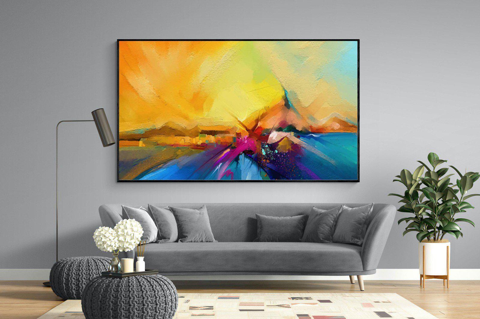 Sunset Vision-Wall_Art-220 x 130cm-Mounted Canvas-Black-Pixalot