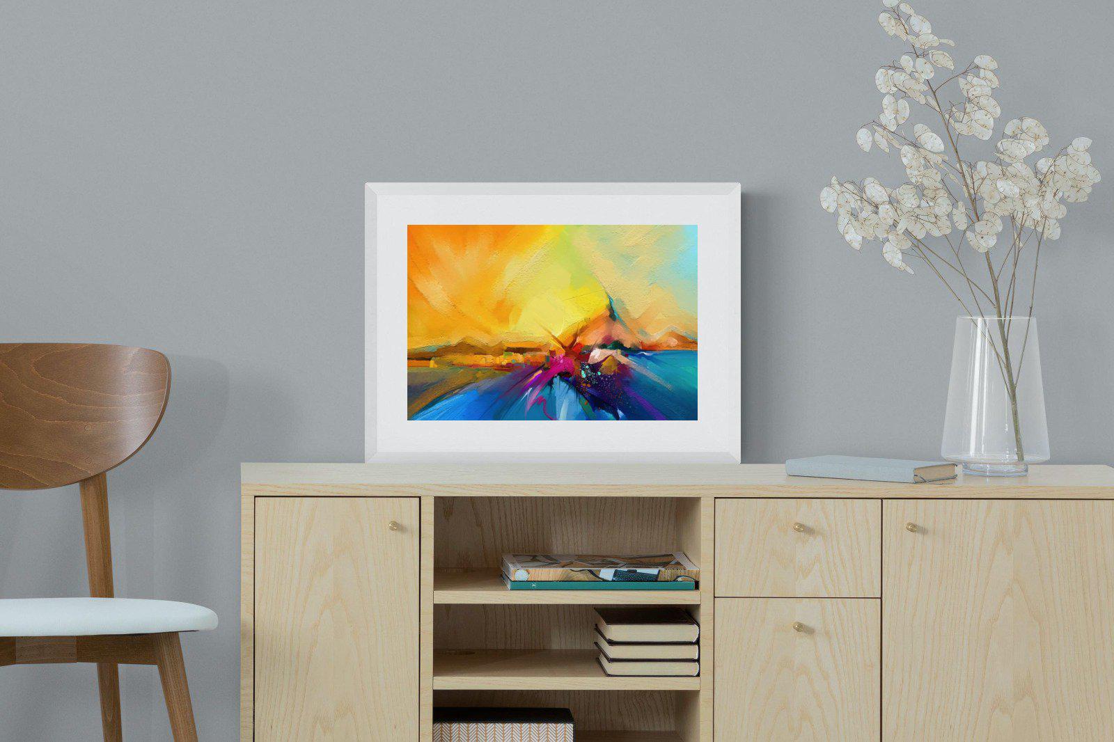 Sunset Vision-Wall_Art-60 x 45cm-Framed Print-White-Pixalot
