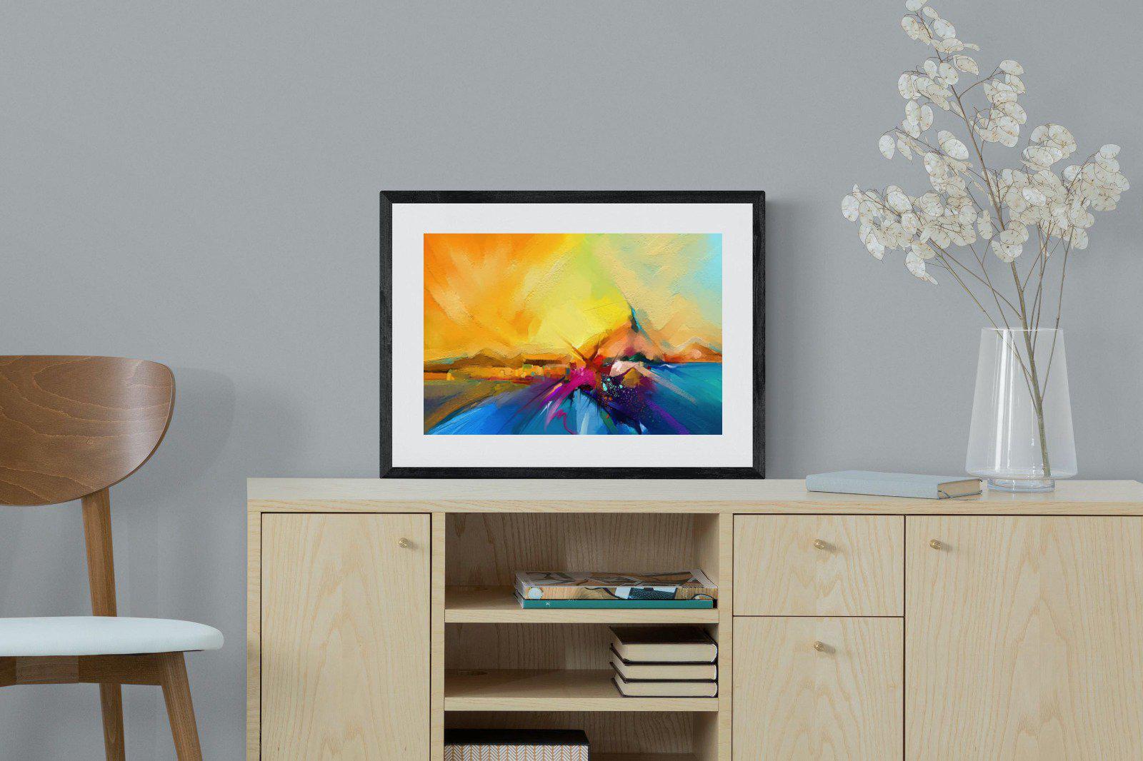 Sunset Vision-Wall_Art-60 x 45cm-Framed Print-Black-Pixalot