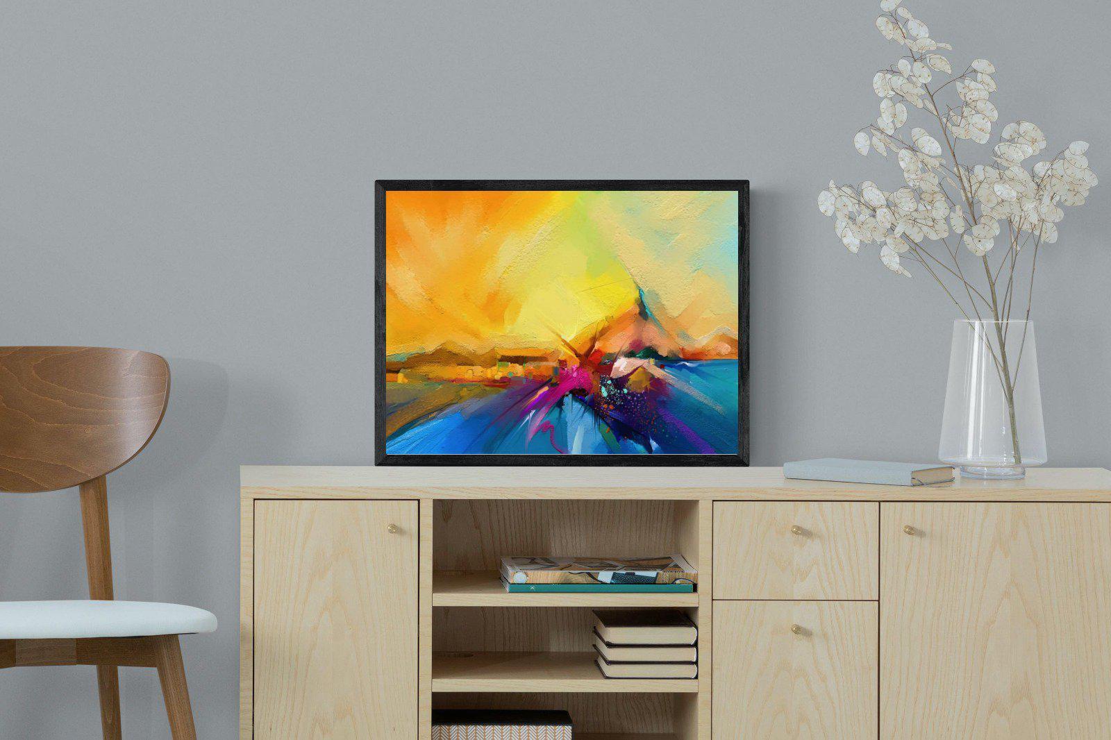 Sunset Vision-Wall_Art-60 x 45cm-Mounted Canvas-Black-Pixalot