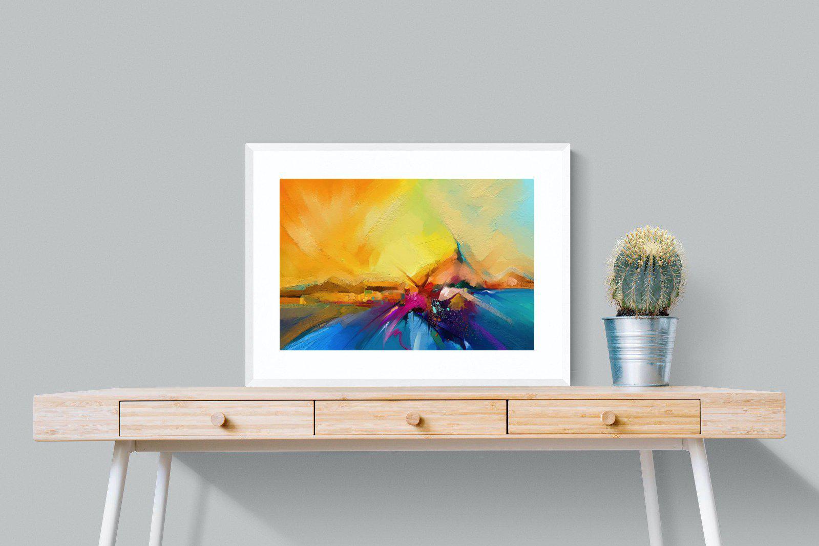 Sunset Vision-Wall_Art-80 x 60cm-Framed Print-White-Pixalot