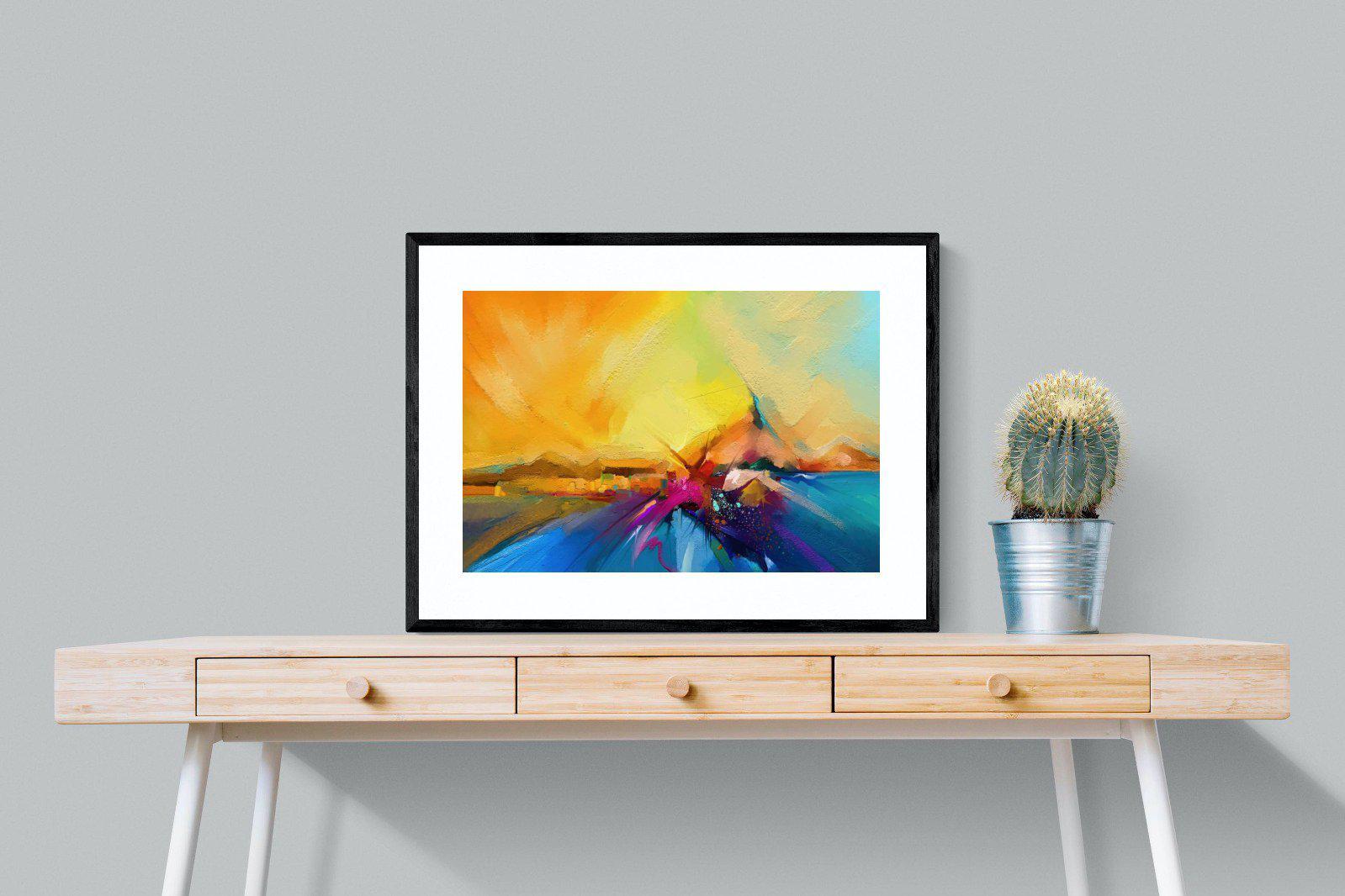 Sunset Vision-Wall_Art-80 x 60cm-Framed Print-Black-Pixalot