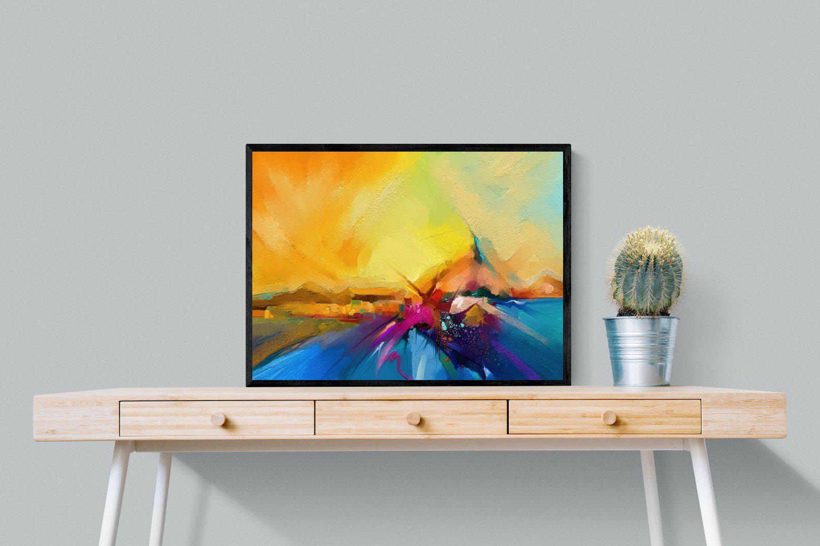 Sunset Vision-Wall_Art-80 x 60cm-Mounted Canvas-Black-Pixalot