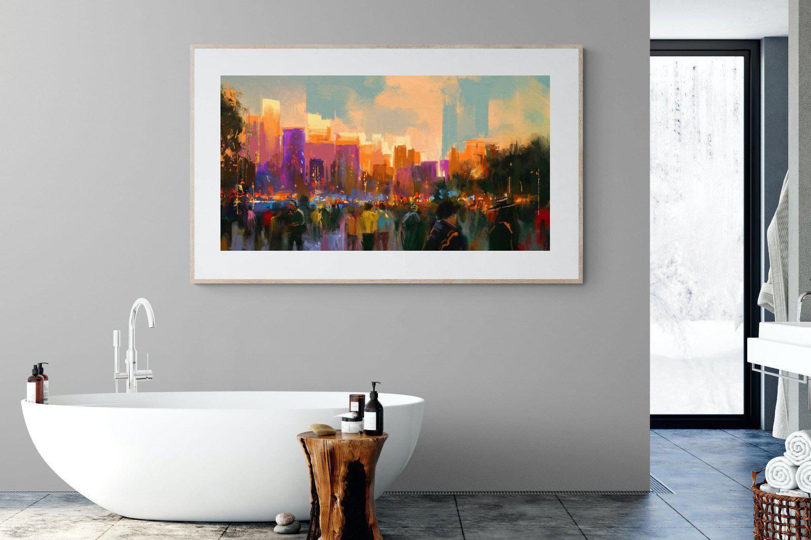 Sunset in The Park-Wall_Art-180 x 110cm-Framed Print-Wood-Pixalot