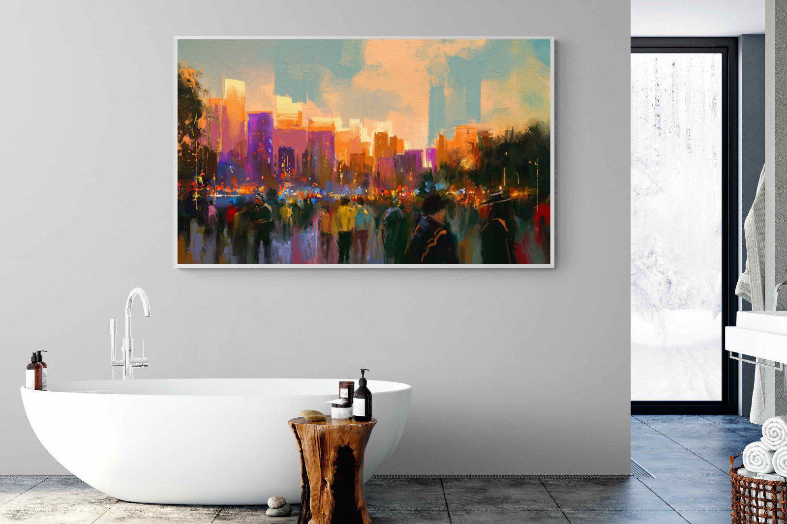 Sunset in The Park-Wall_Art-180 x 110cm-Mounted Canvas-White-Pixalot