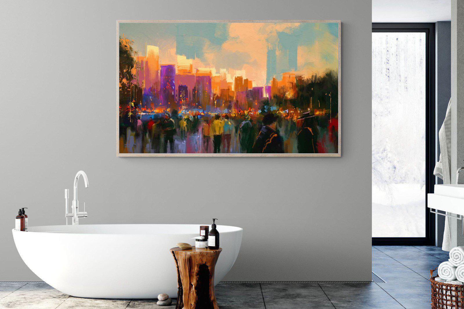 Sunset in The Park-Wall_Art-180 x 110cm-Mounted Canvas-Wood-Pixalot