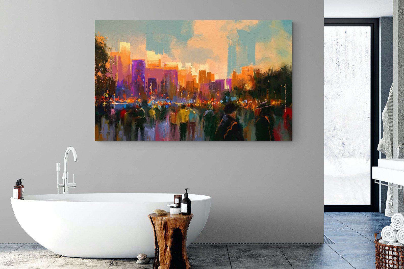 Sunset in The Park-Wall_Art-180 x 110cm-Mounted Canvas-No Frame-Pixalot