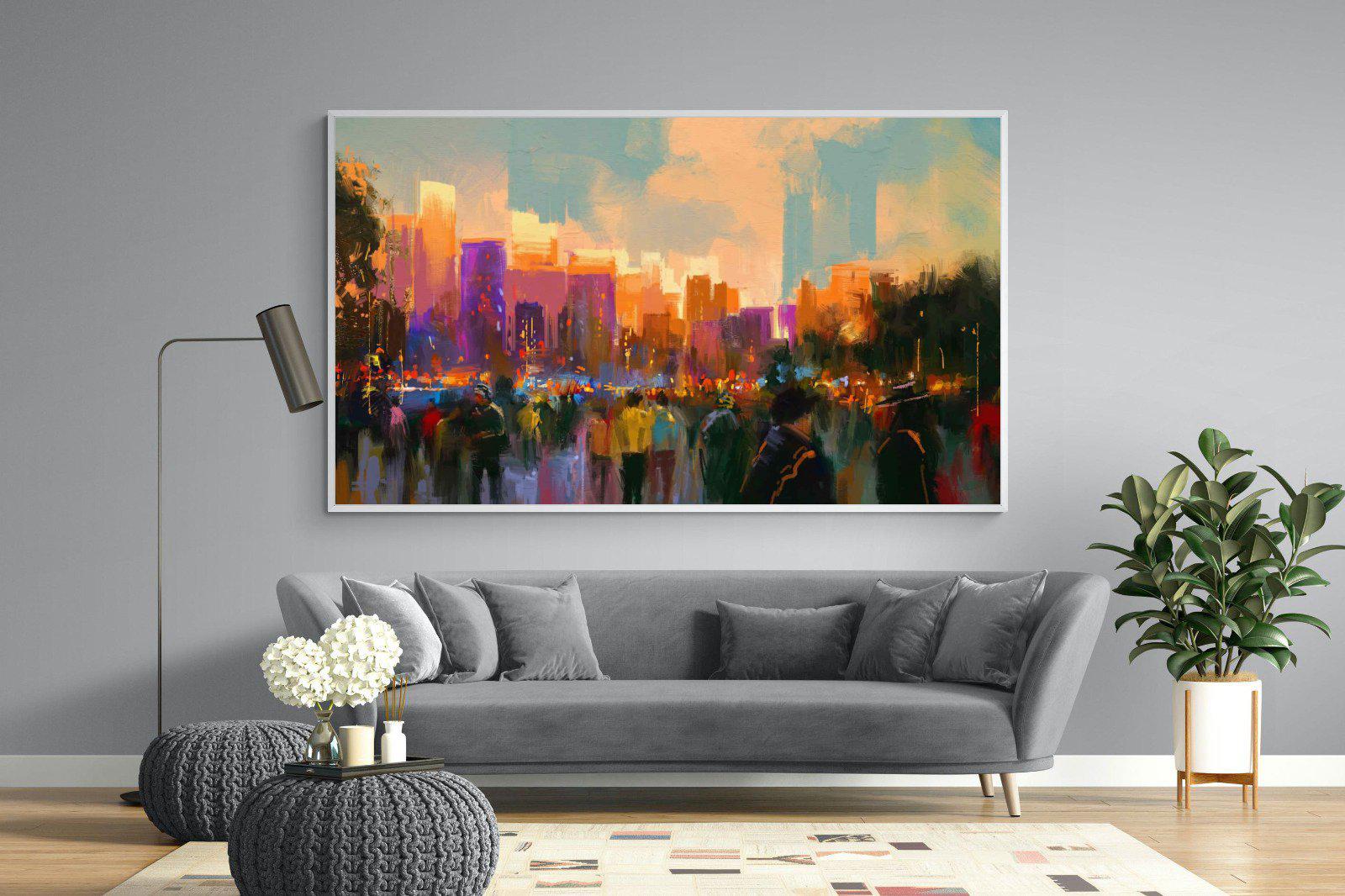 Sunset in The Park-Wall_Art-220 x 130cm-Mounted Canvas-White-Pixalot