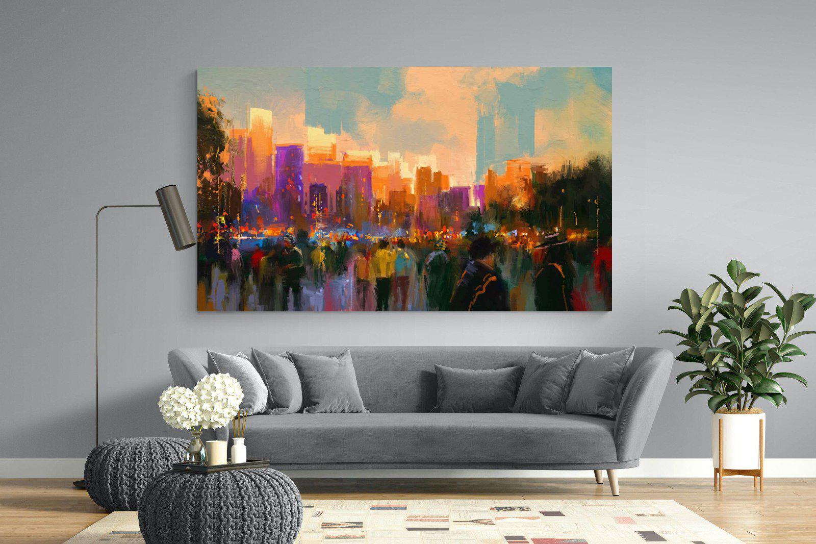 Sunset in The Park-Wall_Art-220 x 130cm-Mounted Canvas-No Frame-Pixalot