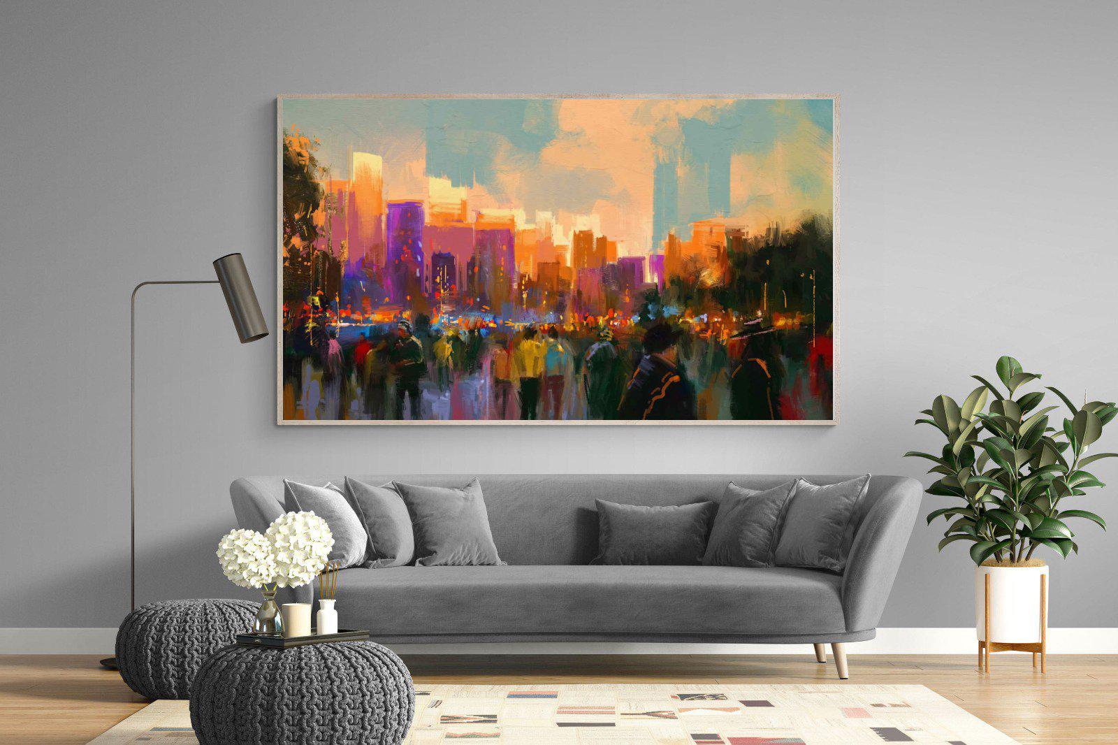 Sunset in The Park-Wall_Art-220 x 130cm-Mounted Canvas-Wood-Pixalot
