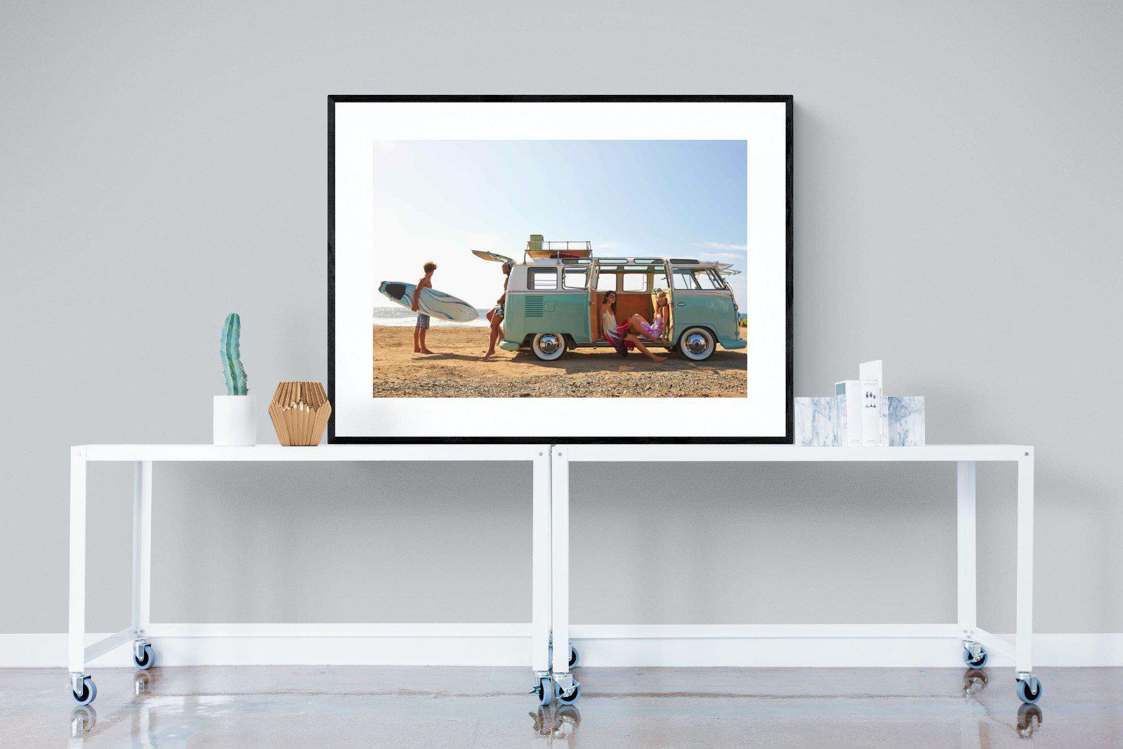 Surf Crew-Wall_Art-120 x 90cm-Framed Print-Black-Pixalot