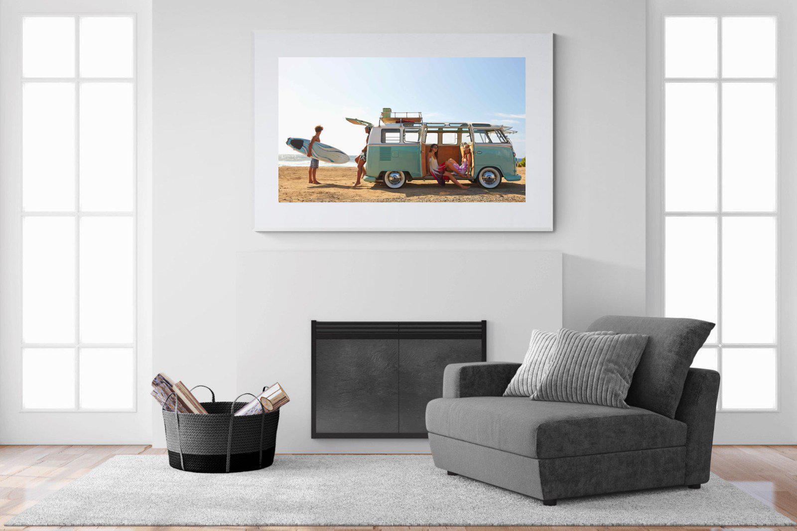 Surf Crew-Wall_Art-150 x 100cm-Framed Print-White-Pixalot