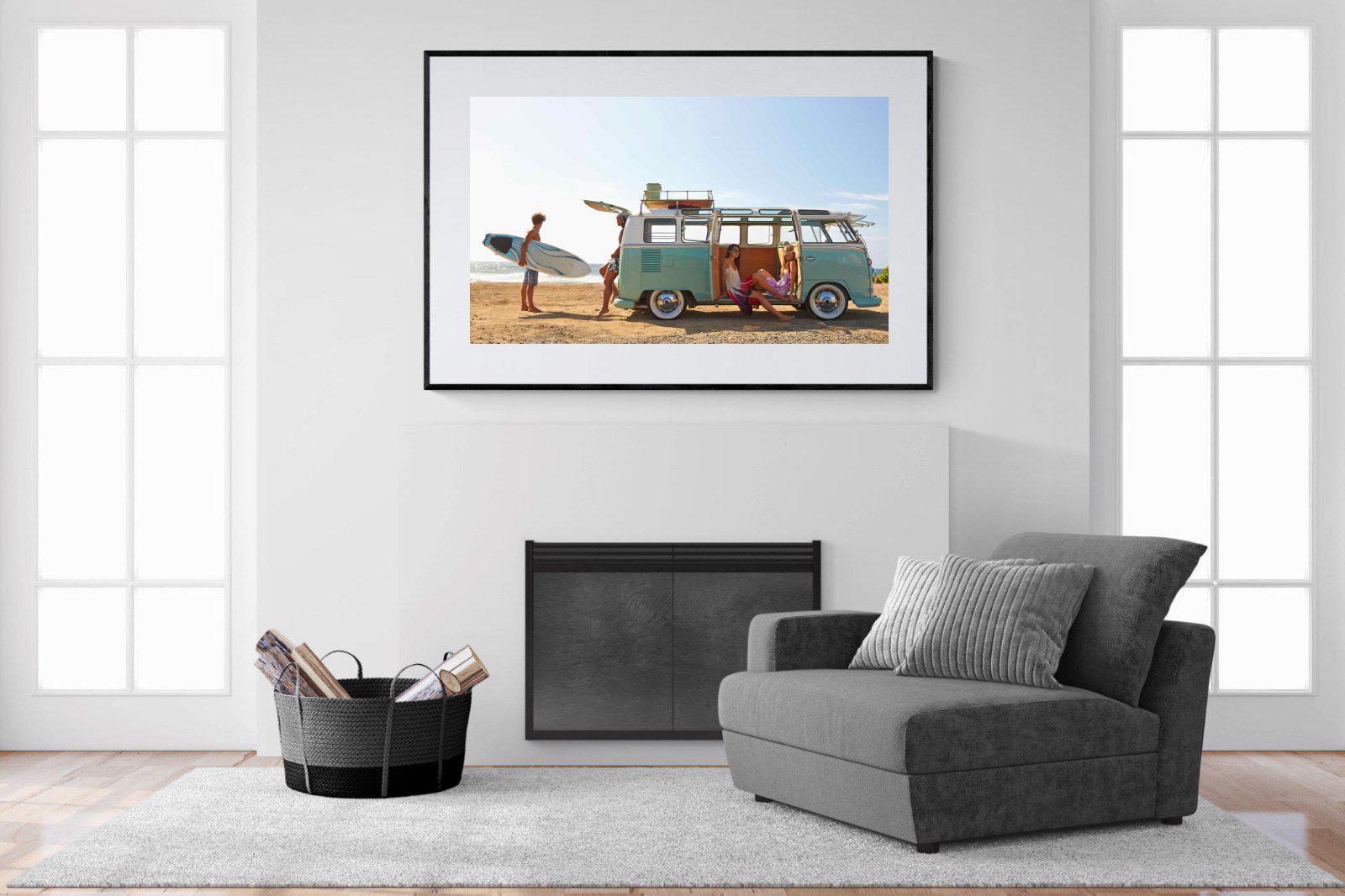 Surf Crew-Wall_Art-150 x 100cm-Framed Print-Black-Pixalot