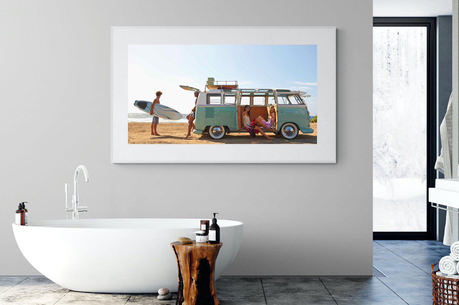 Surf Crew-Wall_Art-180 x 110cm-Framed Print-White-Pixalot