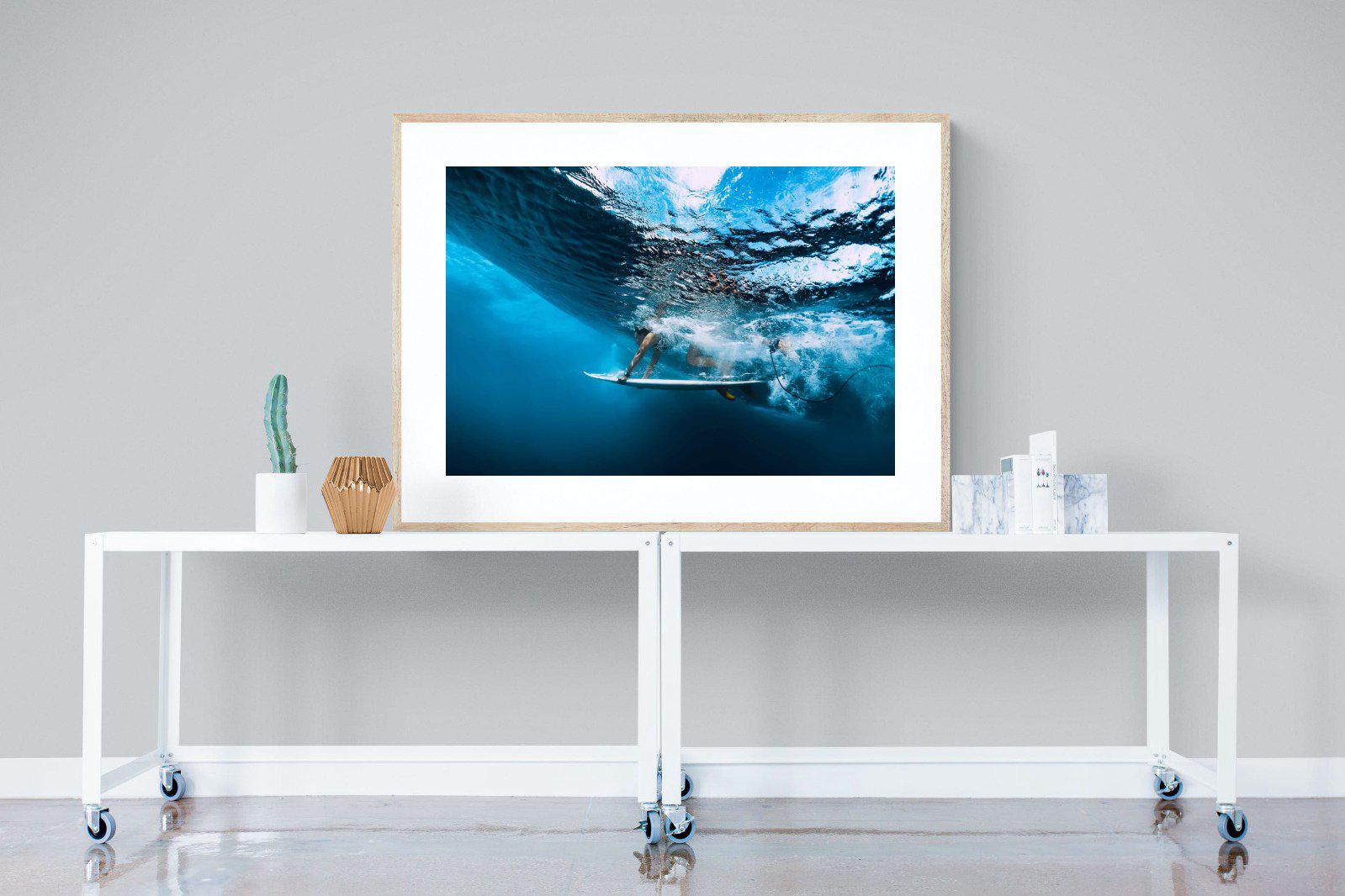 Surf Plunge-Wall_Art-120 x 90cm-Framed Print-Wood-Pixalot