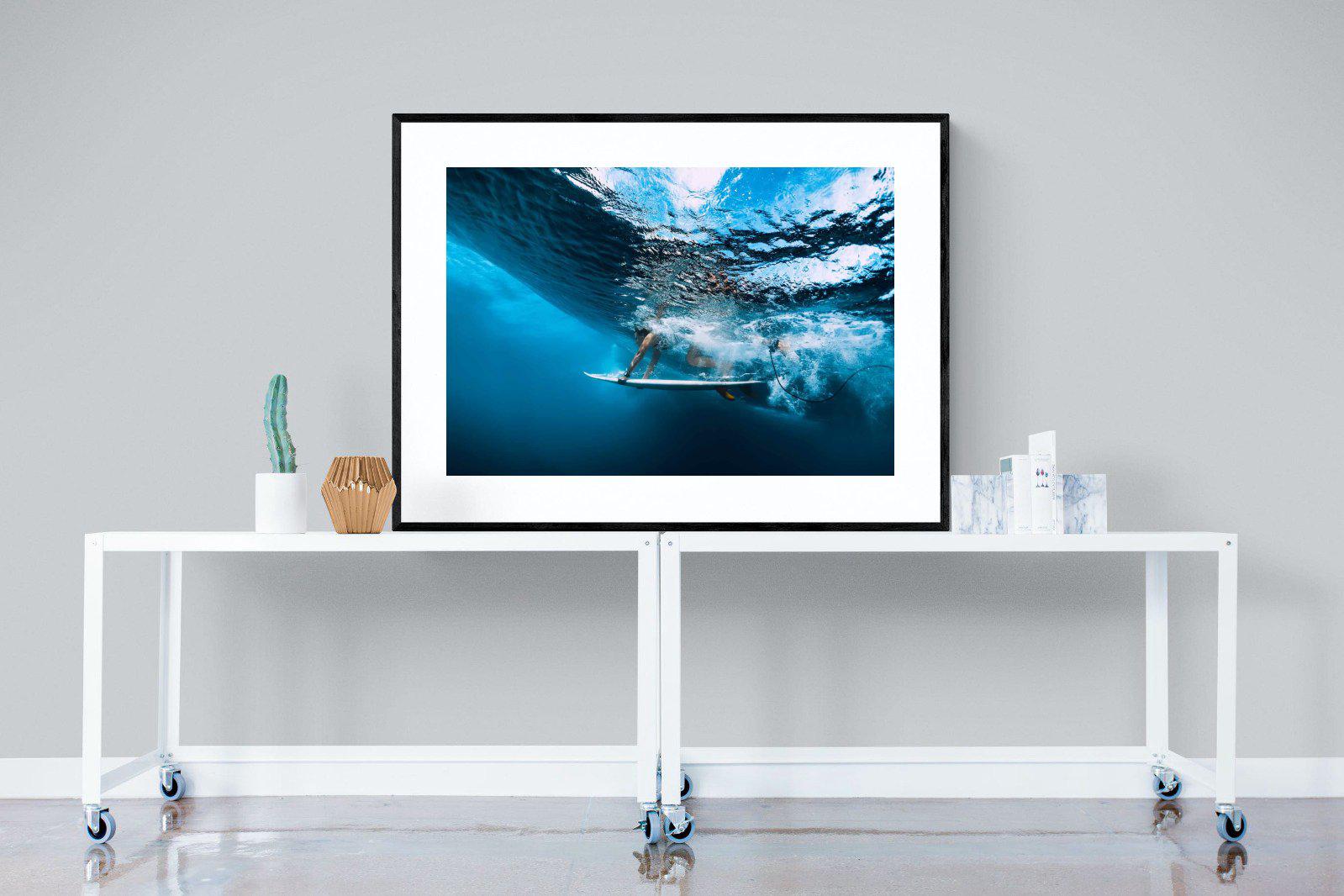 Surf Plunge-Wall_Art-120 x 90cm-Framed Print-Black-Pixalot