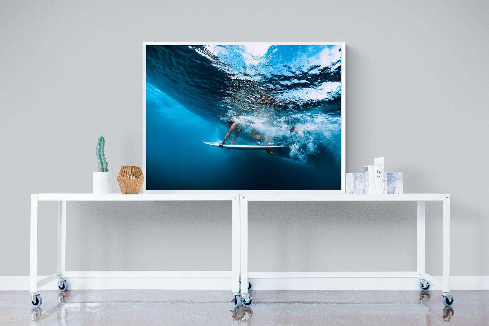 Surf Plunge-Wall_Art-120 x 90cm-Mounted Canvas-White-Pixalot