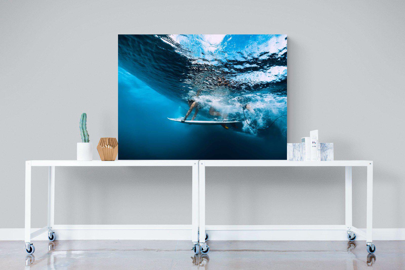 Surf Plunge-Wall_Art-120 x 90cm-Mounted Canvas-No Frame-Pixalot